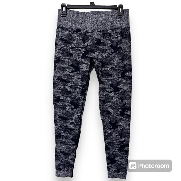 Gymshark adapt seamless black & grey camo high waisted leggings see measurements - Picture 9 of 9